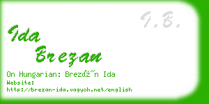 ida brezan business card